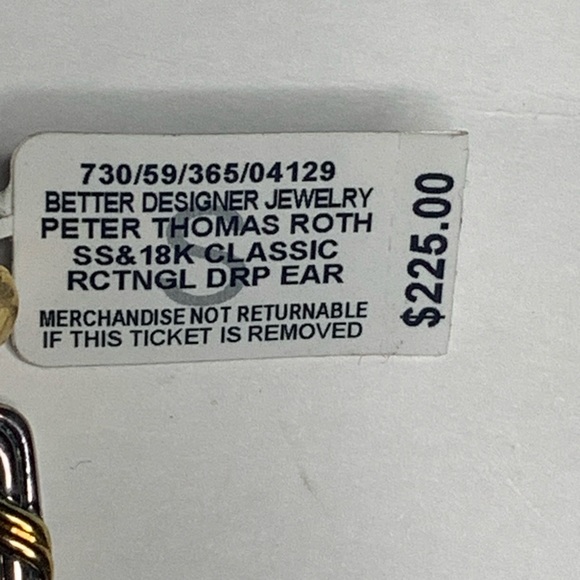 925 Peter Thomas Roth Sterling 18k gold Earrings - Picture 5 of 7